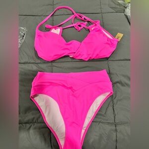 NWT VS Victoria Secret‎ pink bikini swim suit L XXL